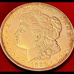 Choice AU/UNC 1921-D Morgan Silver Dollar - Last Year of Issue - Great Luster